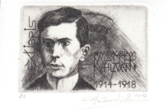 Frederic Kuhlmann, Exlibris Walter Kuhlmann, 5.5/7.5 cm, 2017, C3