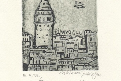 Neriman Pilavoglu, "Galata Tower", 2016, 10.8/ 8.5 cm, C3, C4