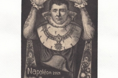 Michele Stragliati, Exlibris Association forMontefiascone ''Napoleon 2021'', C7, 17.8x12.5 cm, 2020