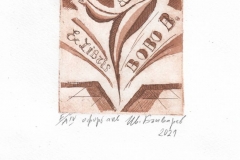 Ivan Bachvarov, Exlibris Boris Bachvarov, C3, 10x12 cm, 2021